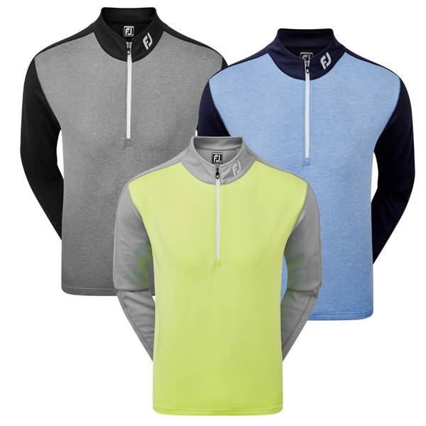 FootJoy Men's Heather Colour Blocked Chill Out Pullover